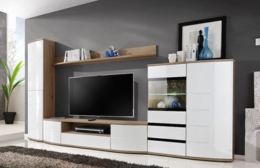 ASM Ontario II Living Room Wall Unit Set White/San Remo Oak