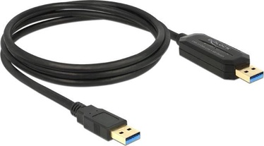 Delock Cable Data Link + KM Switch USB 3.0 Type A Male 1.5m Black