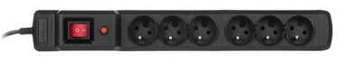 ActiveJet Surge Protector 6 Outlet Black 1.5m