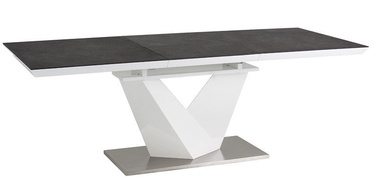 Pusdienu galds Signal Meble Alaras II Gray/White, 1400x850x760 mm