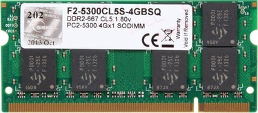 G.SKILL 4GB 667MHz CL5 DDR2 SO-DIMM F2-5300CL5S-4GBSQ
