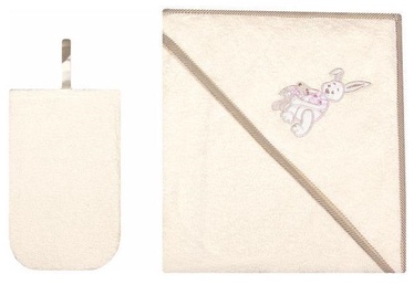 Womar Double Bath Cover With Wascloth 80x80cm Beige