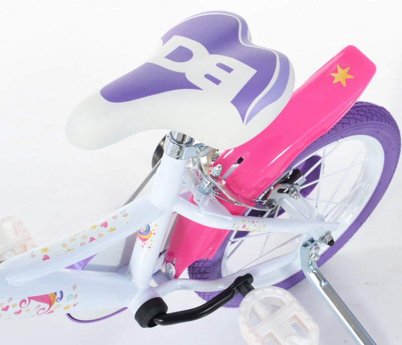 Детский велосипед Bimbo Bike Unicorn, белый/фиолетовый, 16″