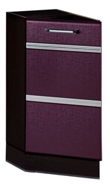 DaVita Palermo 08.65.1 Kitchen Bottom Cabinet Wenge Oak/Eggplant