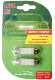 AutoDuals LED Canbus SV8.5 41mm Light Bulb White 2pcs
