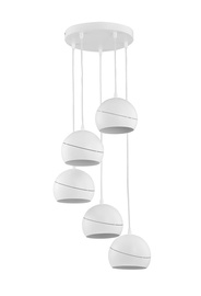Pakabinamas šviestuvas TK Lighting Yoda White 2075, 5X60W, E27
