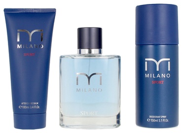 Подарочный набор для мужчин Milano Sport 3pcs Set EDT