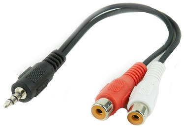 Adapteris Gembird 3.5mm Audio to 2x RCA Female 3.5 mm stereo male, RCA female x 2, 0.2 m, balta