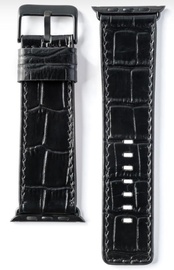 Dux Ducis Croco Leather Band For Apple Watch 42/44mm Black