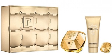 Paco Rabanne Lady Million 80ml EDP + 100ml Body Lotion + 5ml EDP New Design