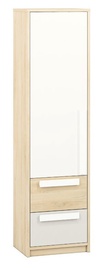 Skapis ML Meble Drop 04 Beech/Light Grey, 55x40x199 cm