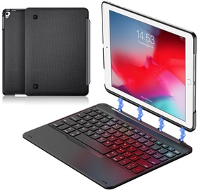 Klaviatūra Dux Ducis Magnetic Bluetooth Keyboard Case EN, melna, bezvadu