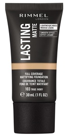 Тональный крем Rimmel London Lasting Matte 103 True Ivory, 30 мл
