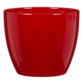 Puķu pods Scheurich 46244, keramika, Ø 130 mm, sarkana