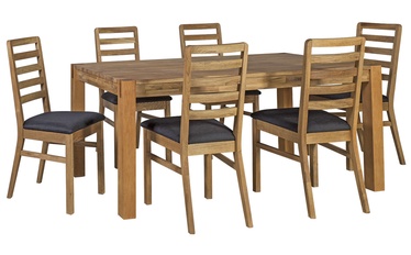 Home4you Chicago/Camden Dining Room Set Oak/Black