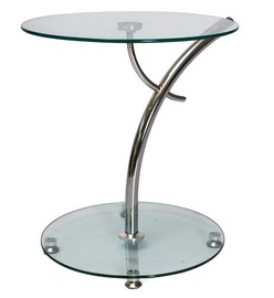 Kafijas galdiņš Signal Meble Muna Glass/Chrome, 500x500x550 mm
