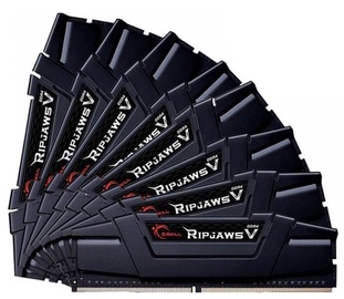 G.SKILL RipjawsV 64GB 3200MHz CL14 DDR4 KIT OF 8 F4-3200C14Q2-64GVK Black