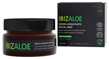 Veido kremas Ibizaloe Man Aloe Vera Facial Moisturizing Cream, 100 ml