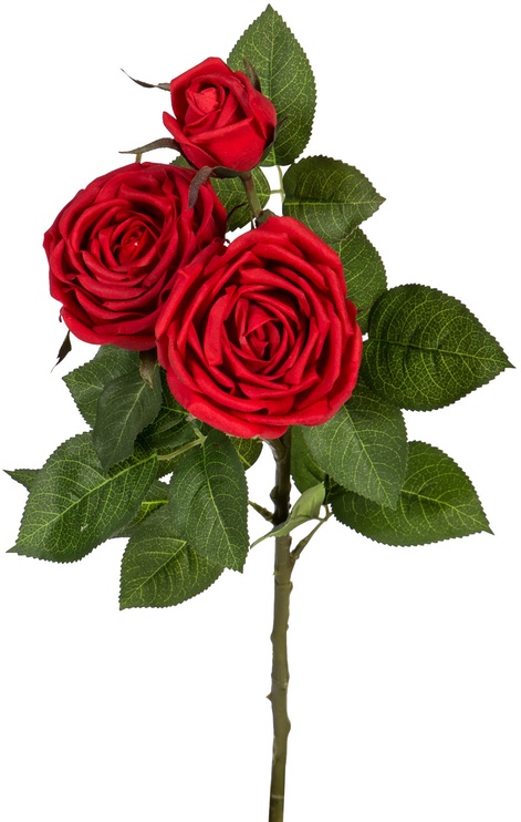 Искусственный цветок, роза Home4you, красный, 70 см