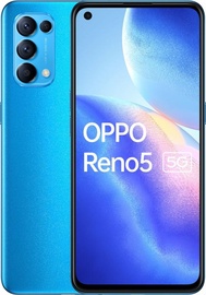 Mobilais telefons Oppo Reno5 5G, zila, 8GB/128GB
