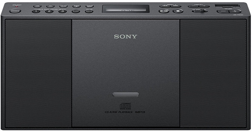 Magnetola Sony ZS-PE60 Black, 2 W, juoda