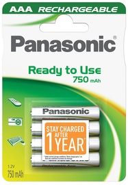 Panasonic Evolta P-03E rechargeable battery 4 x AAA 750mAh