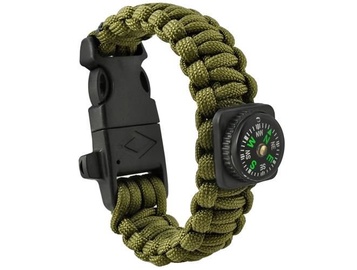 Kompasas RoGer Armband Army Green 5in1 Survival Tool
