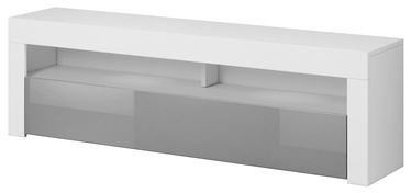 ТВ стол Vivaldi Meble Mex 2 White/Grey Gloss, 1400x350x500 мм