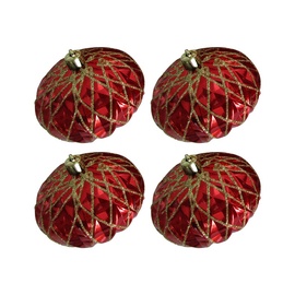 Jõulupuu ehe Christmas Touch N3/80L7021BS-RED, punane, 80 mm, 4 tk