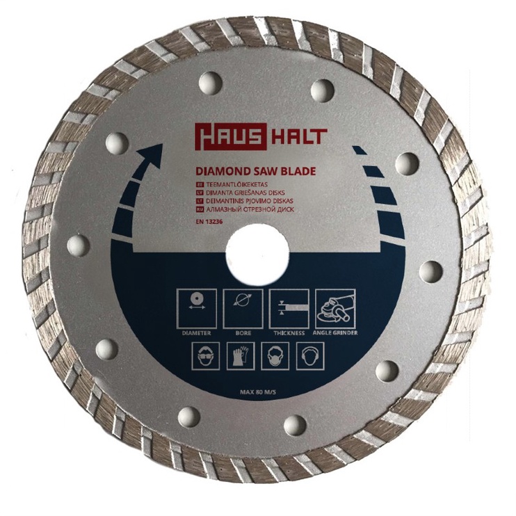 Алмазный диск Haushalt, 230 мм x 22.23 мм x 1.8 мм