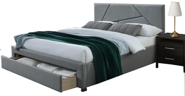 Кровать Valery, 160 x 200 cm, серый/ореховый