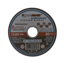 ДИСК ОТРЕЗНОЙ 115X1,0X22,23 мм