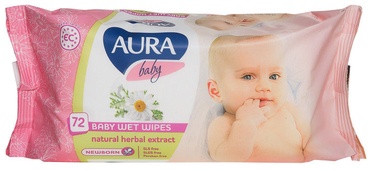 Aura Baby Wet Napkins Camomile 72pcs