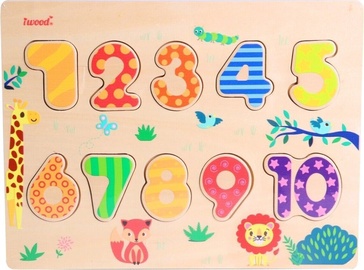 Skaičių žaidimas iWood Number Puzzle Wood Colorful