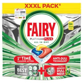 Trauku mazgājamās mašīnas kapsulas Fairy Platinum Plus, 84 gab.