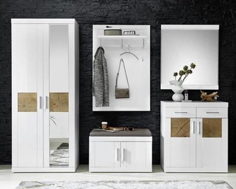 Black Red White Hallway Unit Boca White/Oak