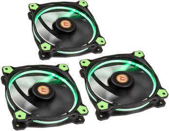 Thermaltake Riing 12 Green High Static Pressure LED Fan Set of 3