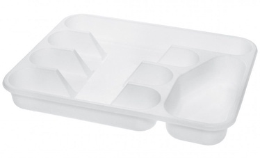 Plast Team Cutlery Tray With 5 Spaces 33.5x26.4x4.6cm White