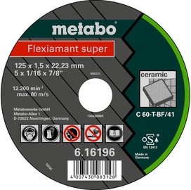 Metabo Flexiamant Super 125x1.5x22.23mm Ceramic TF41