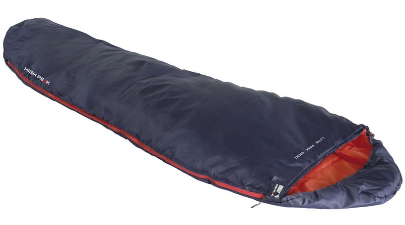 Спальный мешок High Peak Lite Pak 800, синий/oранжевый, левый, 210 см