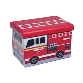 Pufs Domoletti Kids Fire Rescue, sarkana, 32 cm x 31.5 cm