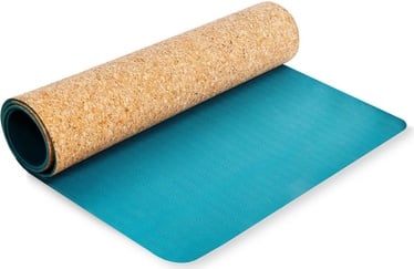 Fitnesa un jogas paklājs Spokey, zila/brūna, 180 cm x 60 cm x 4 mm