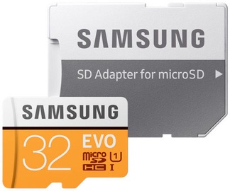 Samsung EVO (2017 Model) 32GB microSDHC UHS-I Class 10 + Adapter
