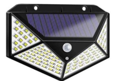 Päikeseenergial töötav 100 LED valgusti liikumisanduriga