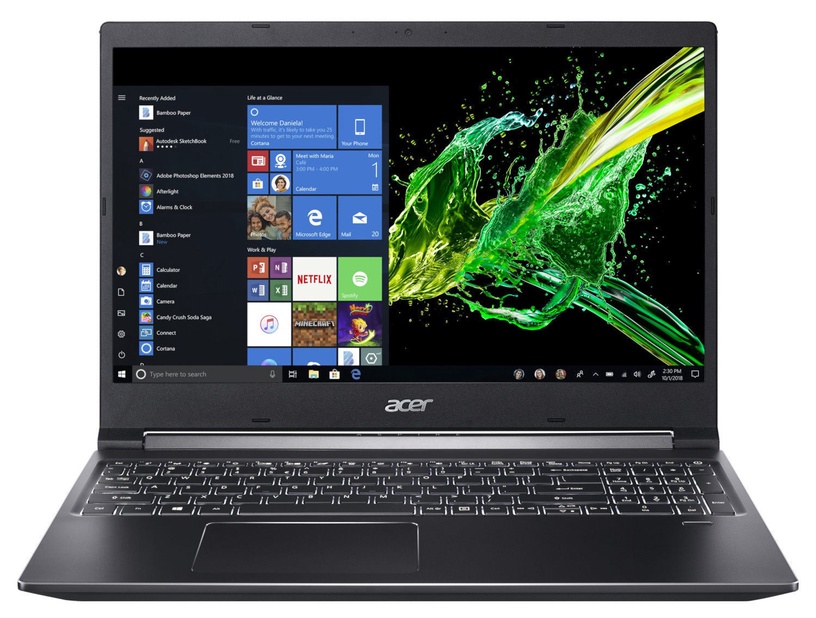 Portatīvais dators Acer Aspire 7 NH.Q5TEL.00H, Intel® Core™ i5-9300H, 8 GB, 512 GB, 15.6 ", Nvidia GeForce GTX 1650, melna