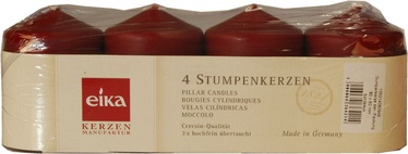 Eika Pillar Candles 8x6cm Bordo 4pcs