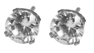 Caflon Fashion Sense Earrings 5mm Zirconium Stainless