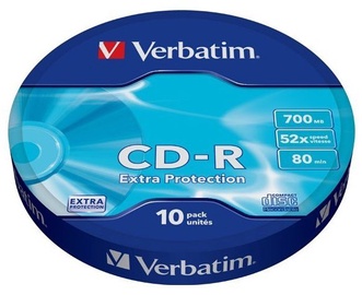 Verbatim CD-R 52X 700MB Wagon Wheel Extra Protection 10P Spindle