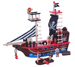 EcoToys Wooden Pirate Ship