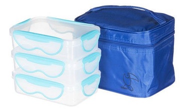 Tuckano Set Of Containers With Thermal Bag Rectangular 3pcs